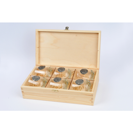 GOLDEN FOX SZKLANKI DO WHISKY LUNA WILD   BOAR SILVER - 6 SZT W SKRZYNCE